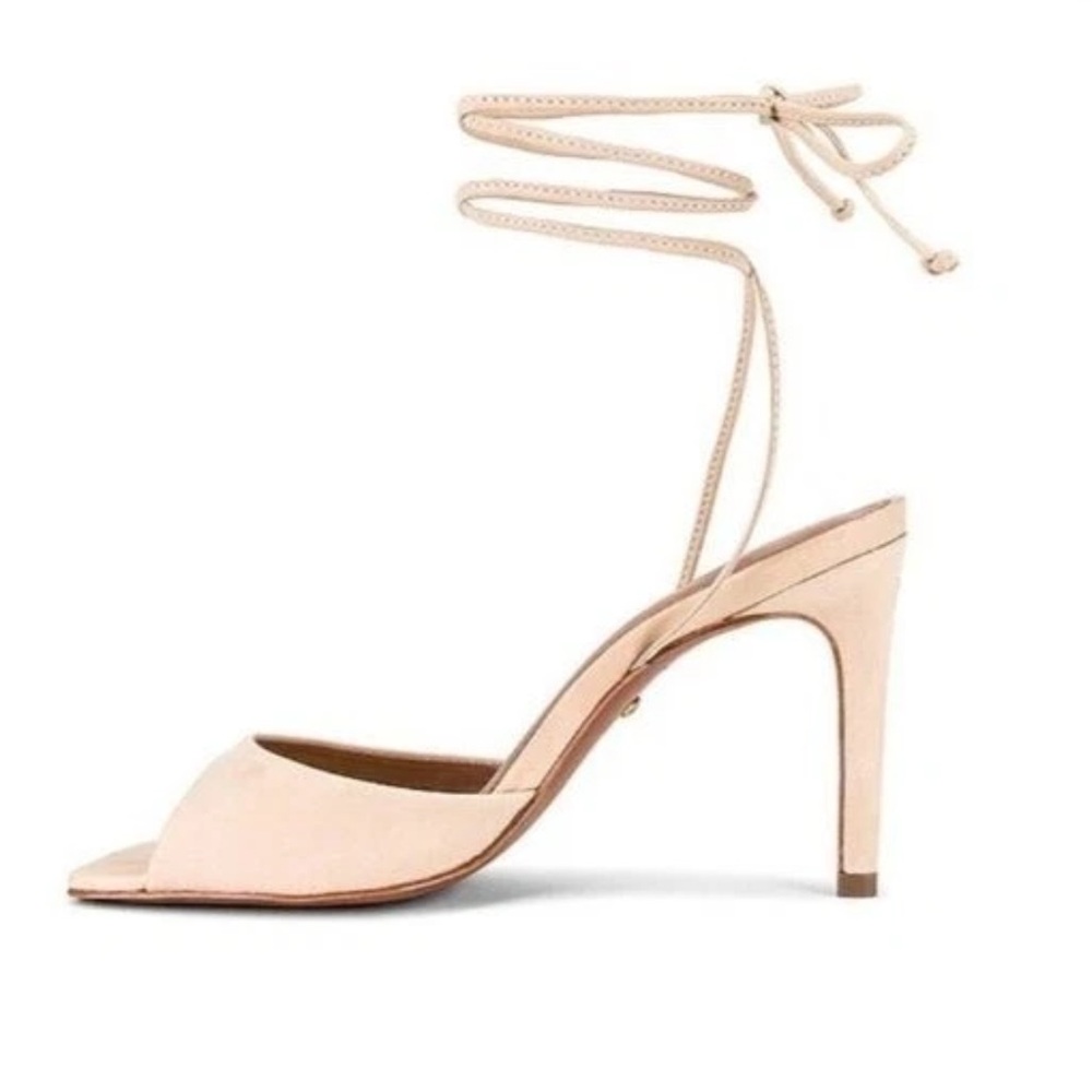 RAYE Cream Ankle Strap Heels